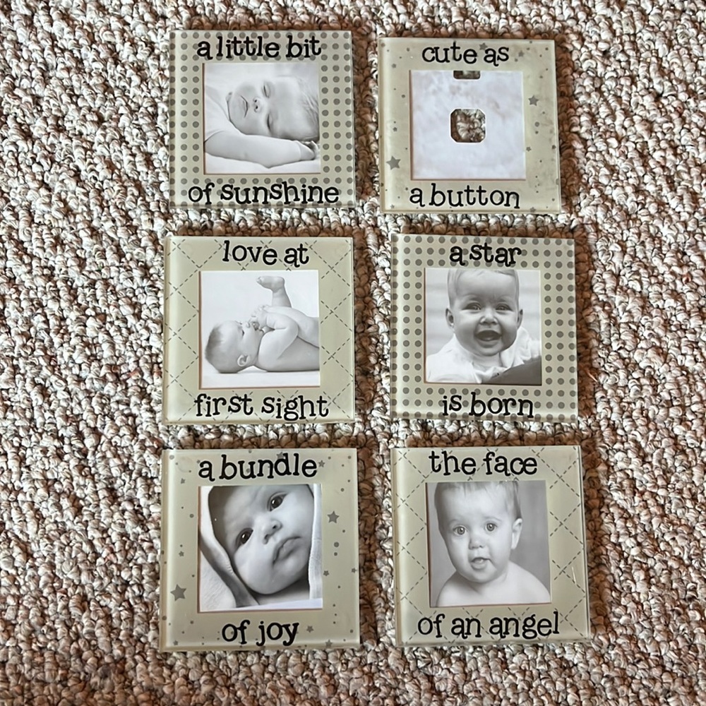 Glass Baby Photo Coasters